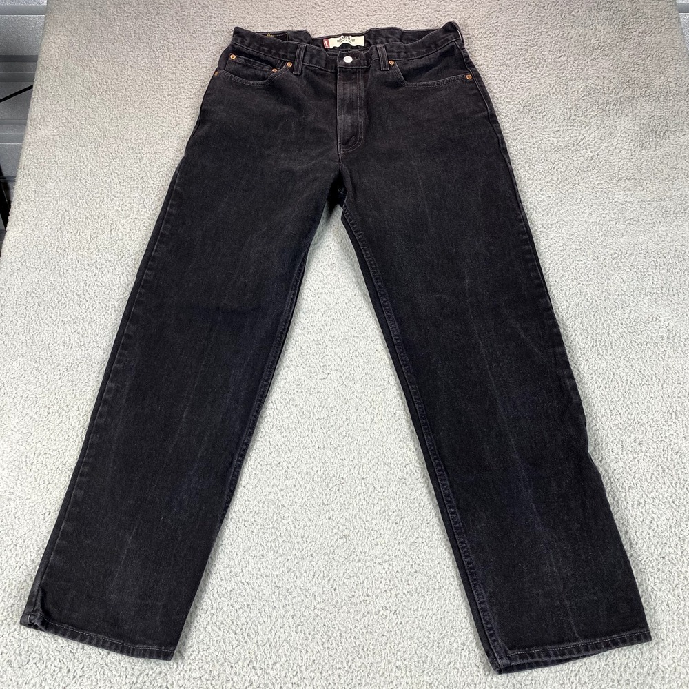 Vintage Levis 550 Jeans Mens 36X32 (33X31) Black USA Made Y2K Loose Straight Leg